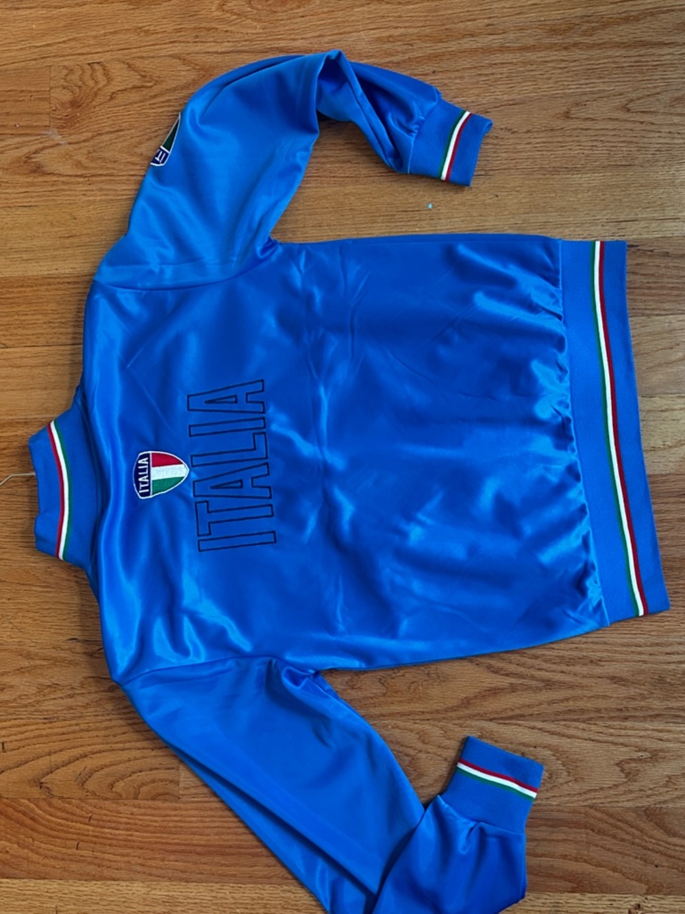 Unisex Retro Italia Track Jacket w/ trim Detail and printing in front & back - Picture 3 of 8